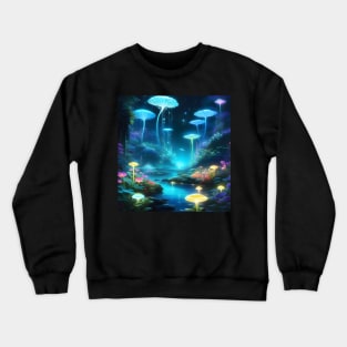 Bioluminescent garden Crewneck Sweatshirt